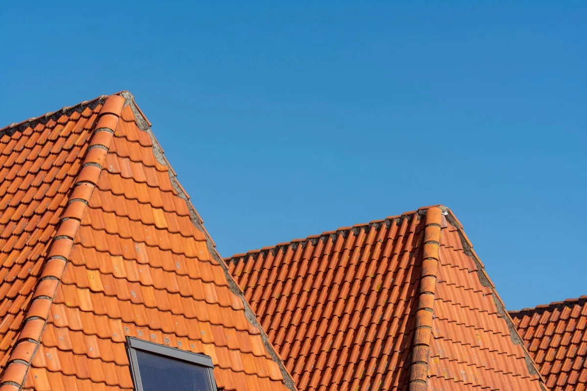 Clay barrel tile rooflines on homes in Columbia, MO